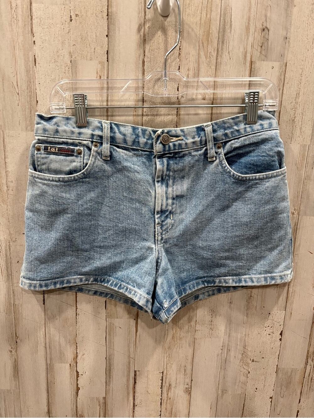 Life Energy Intelligence LEI Y2K Denim Shorts Light Wash Mom 100% Cotton Size 7